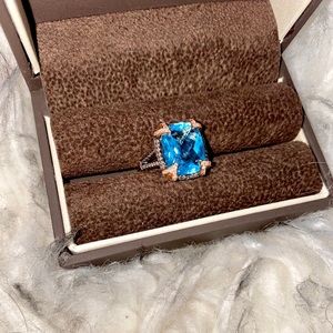 Effy 6.76 TCW Blue Topaz Diamond Ring